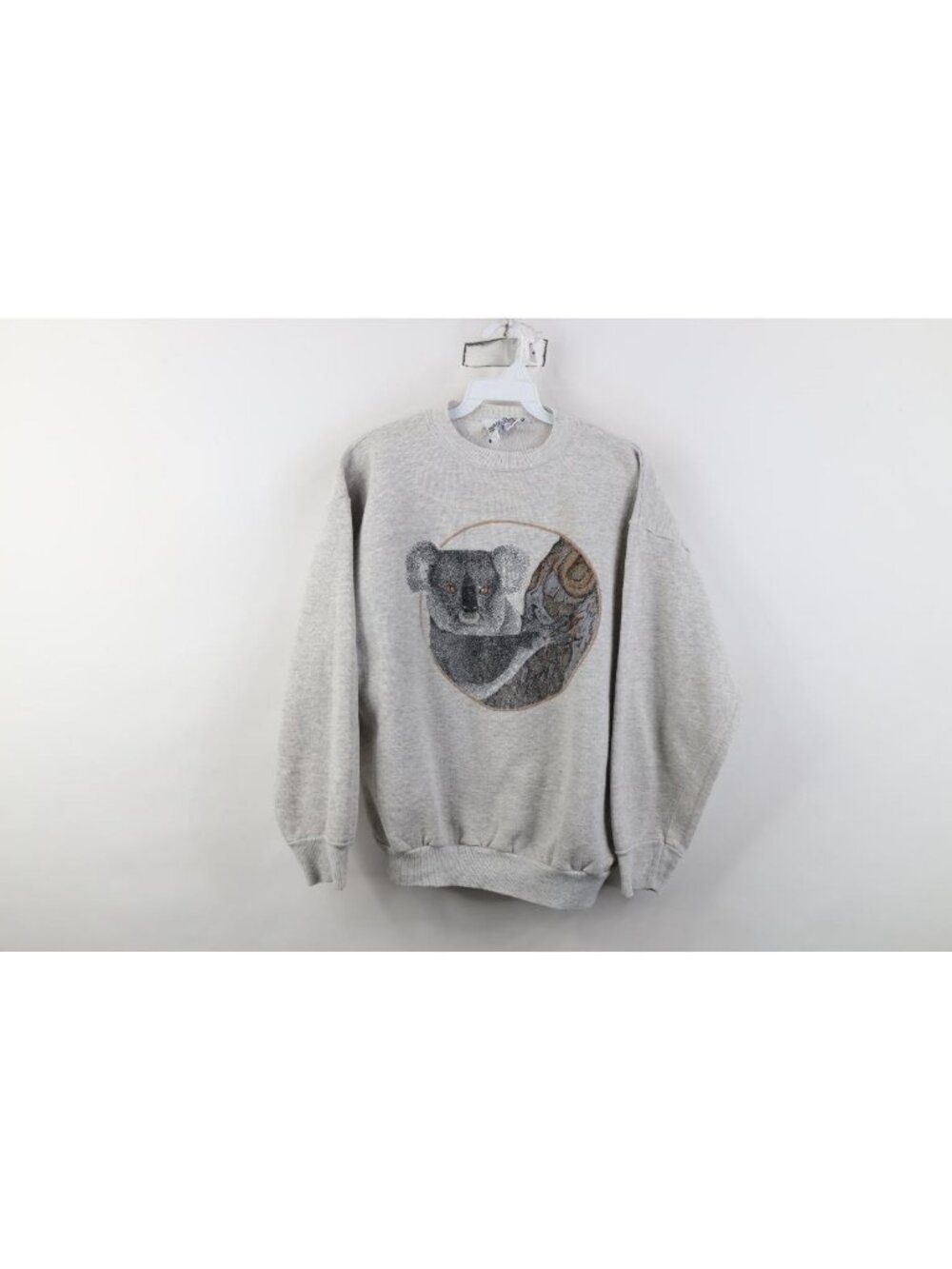 Vtg 90s Streetwear Womens Large Distressed Koala Bear Crewneck Sweatshirt USA